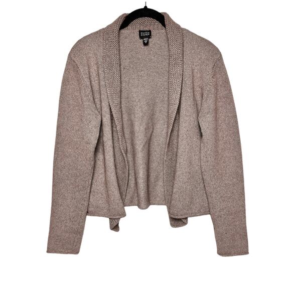 Eileen Fisher Shawl Collar Cardigan Sweater Angora blend Open Front Small Purple - Picture 1 of 16